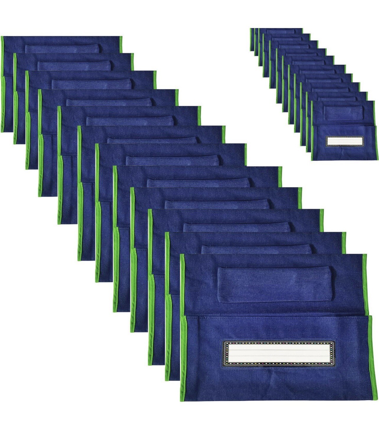 ABCKEY Chair Pockets For Classroom Wt Name Tag Waterproof Chair Organizer Set 24