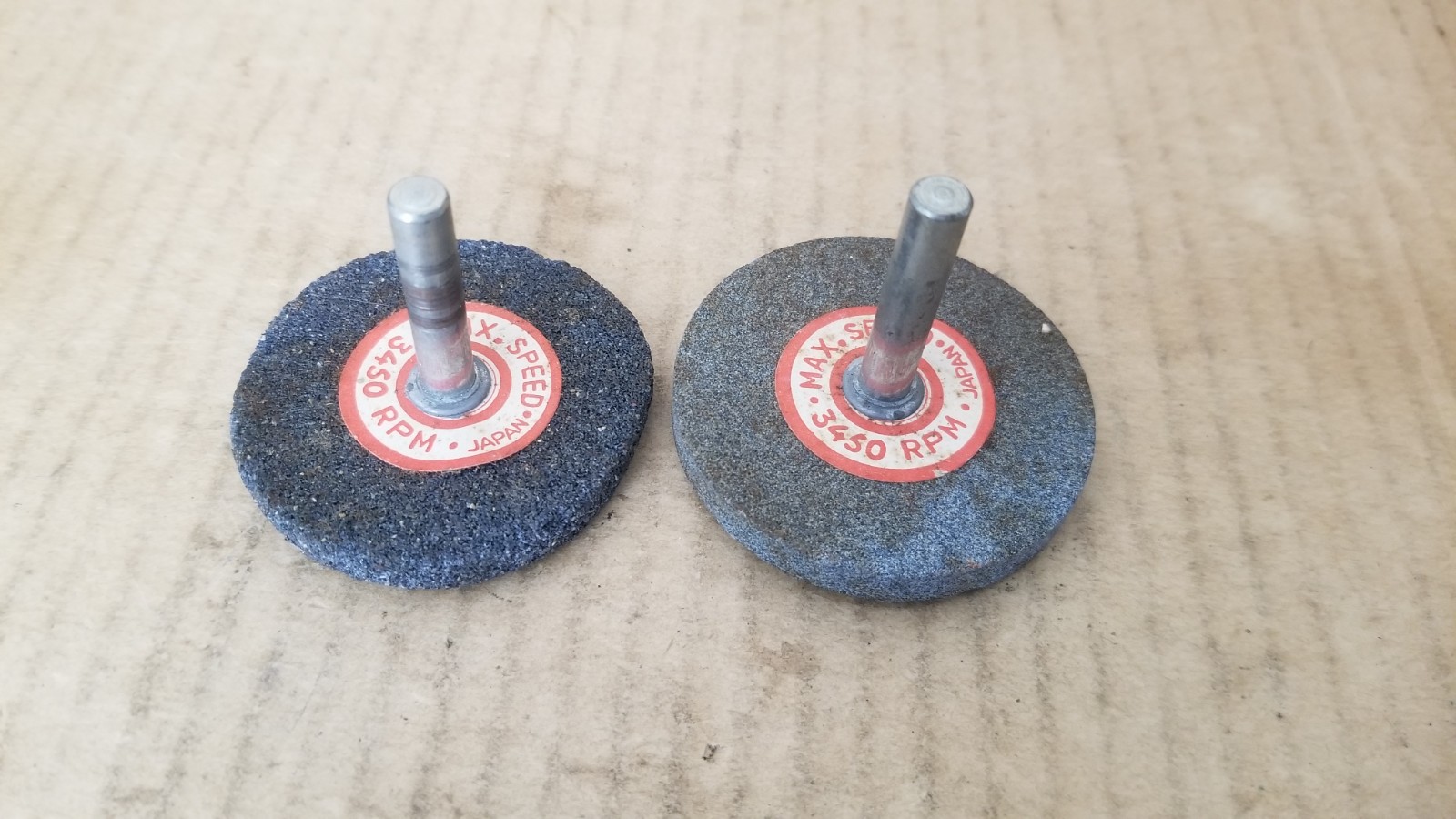 2pc Fuller Japan Grinding Wheel Drill attachment sharpening stone , VGC