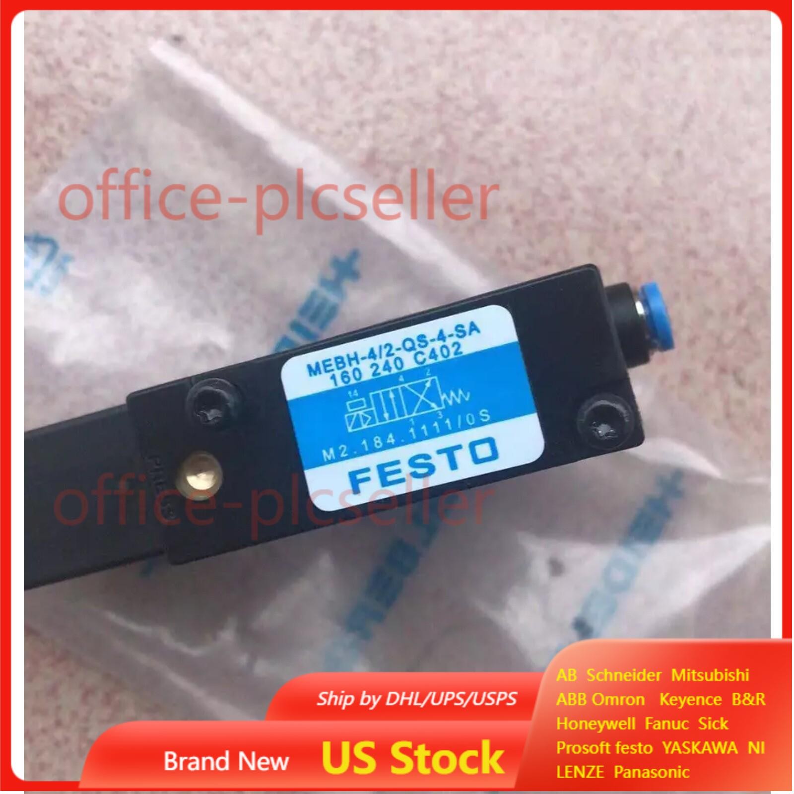 New MEBH-4/2-QS-4-SA Festo 160240 Solenoid Valve Heidelberg MachineFast Shipping