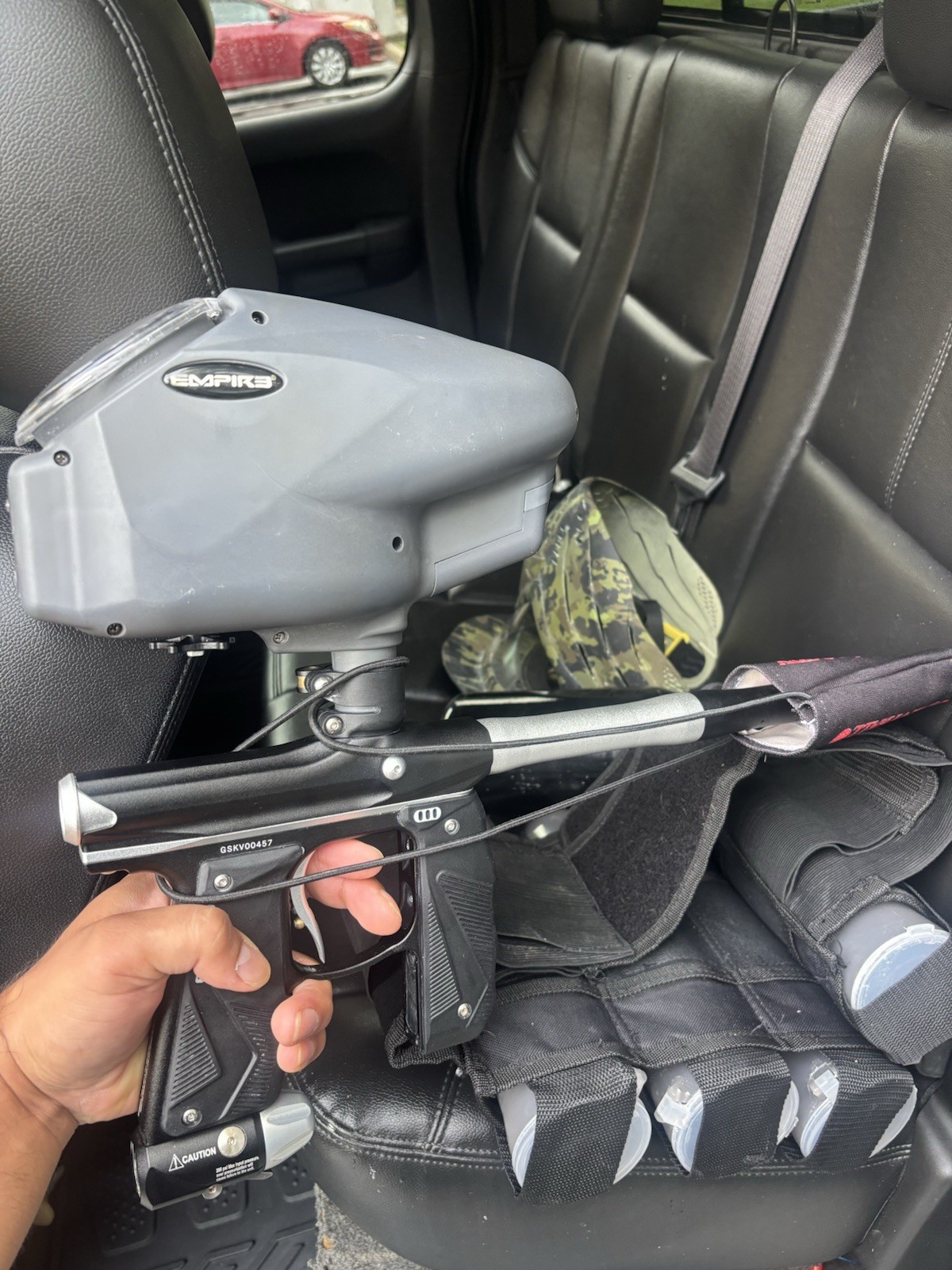 Used Once Empire Mini GS Paintball Marker - Black & Silver And Equipment