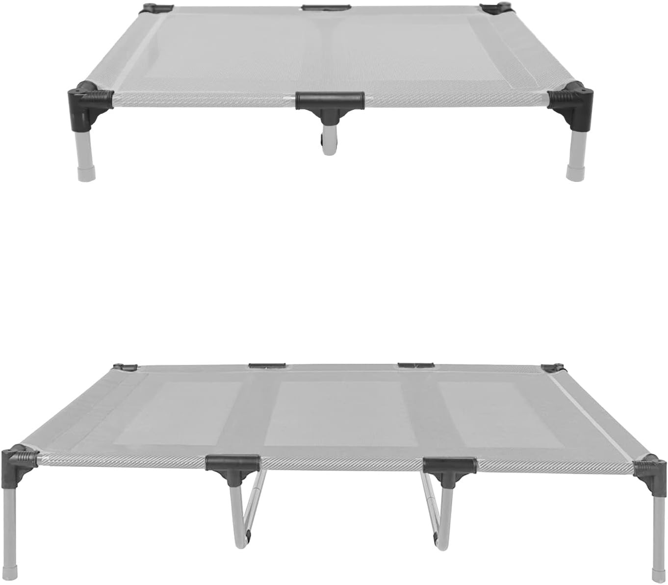 Suddus Elevated Dog Bed Replacement Parts Package - Raised 词·, Black