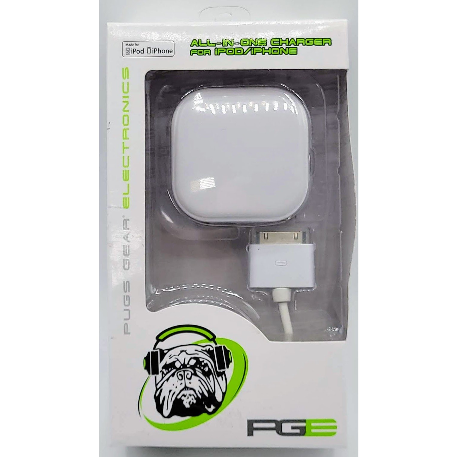 Pugs Gear Electronics Car and Wall Charger for iPod/iPhone (30-pin old style)