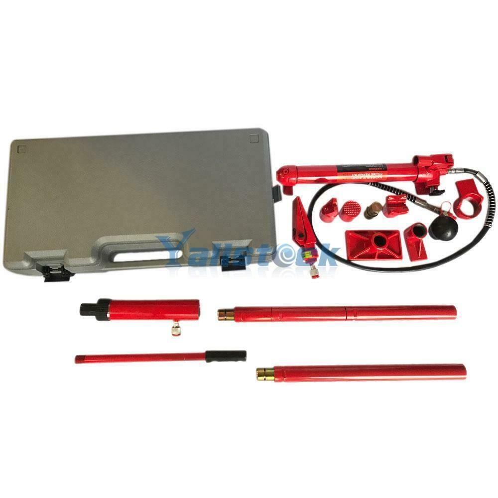Red 10 Ton Hydraulic Jack Body Frame Repair Air Pump Autobody equipment repair
