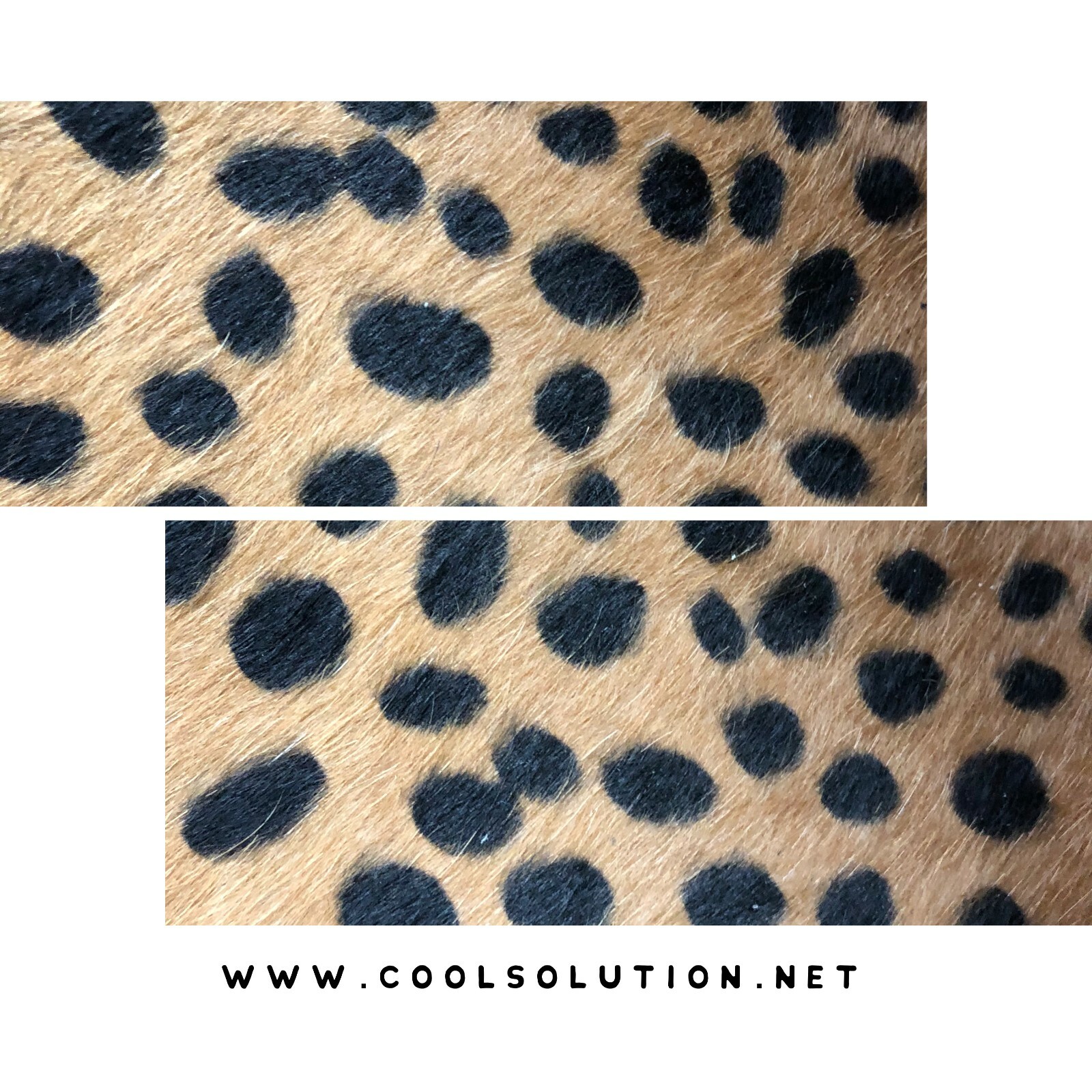 Stenciled Cowhide Sheets, Cheetah Beige, Soft and Pliable for bags, wallets,