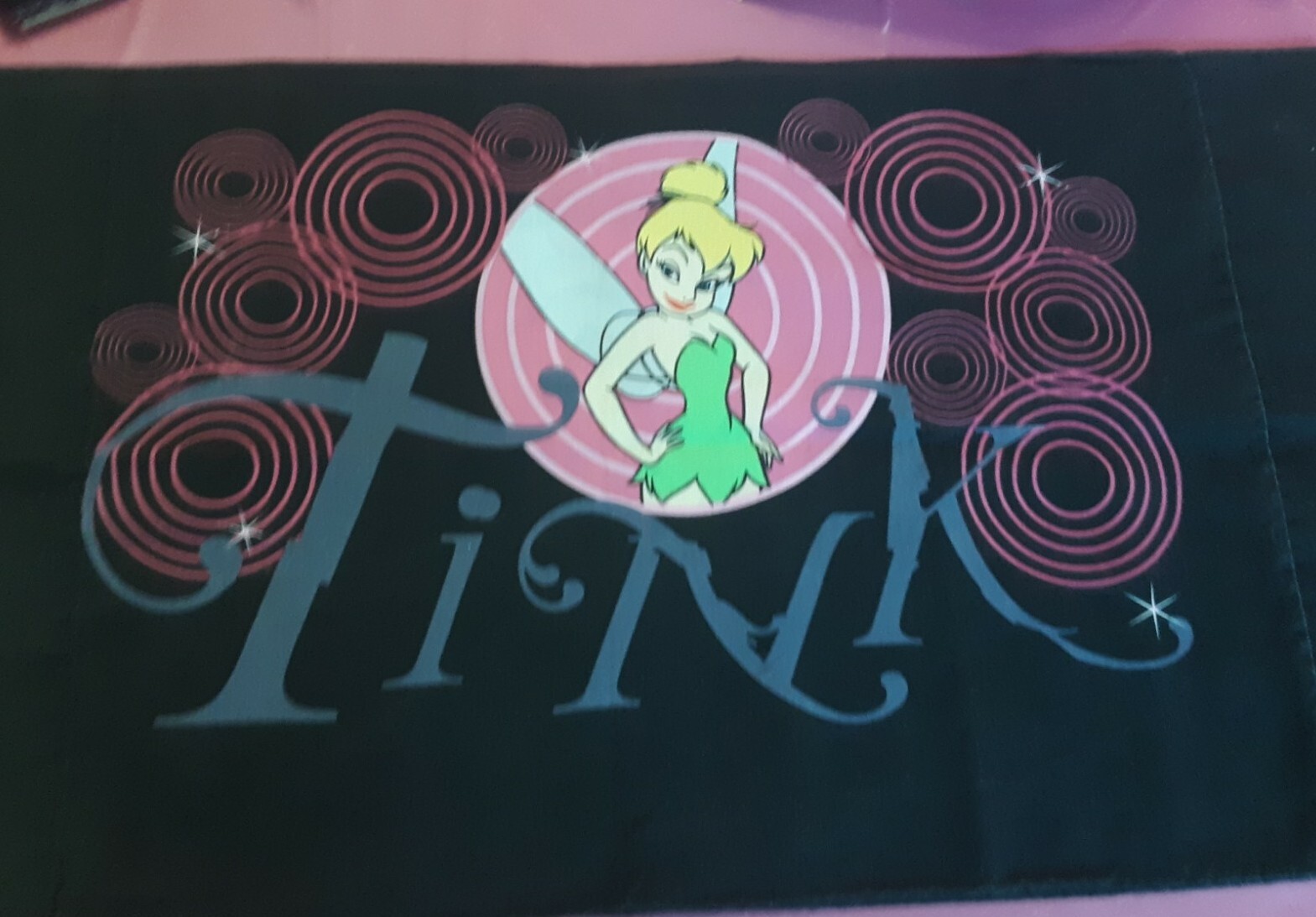 VINTAGE DISNEY TINK TINKERBELL PILLOWCASE LOT OF 2 29"X 19"