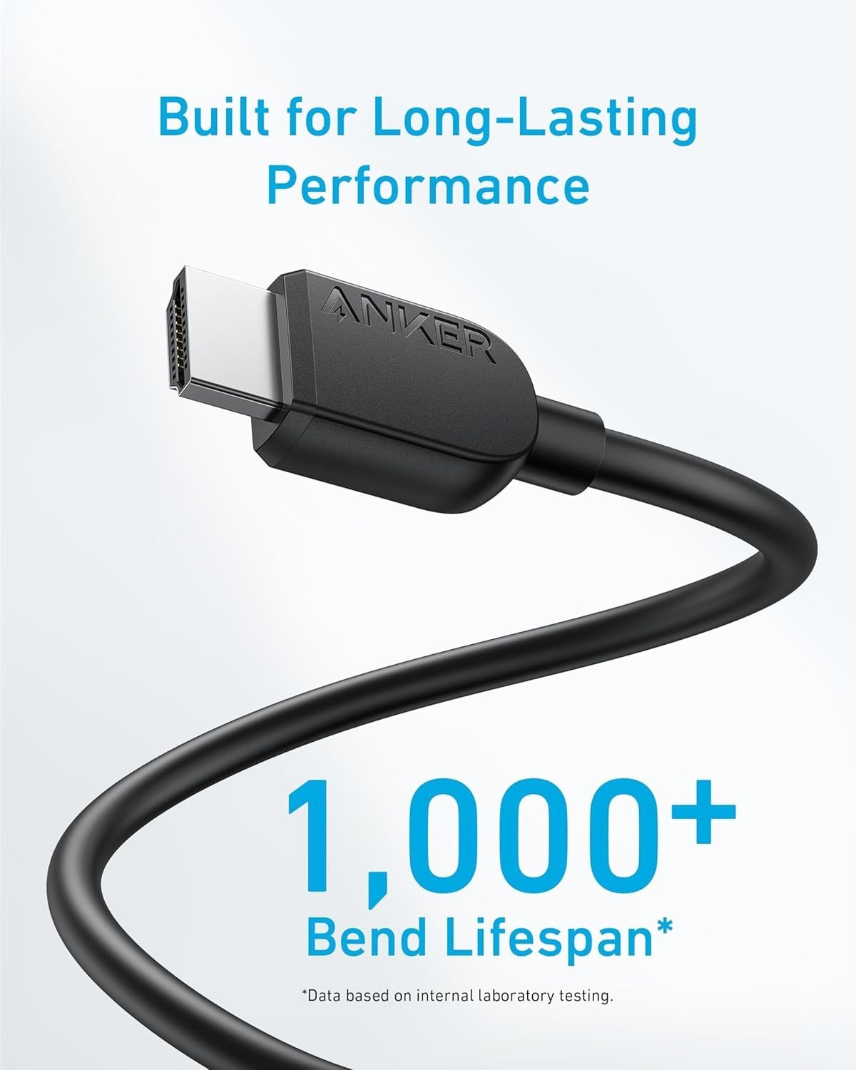 Anker HDMI Cable 8K@60Hz, 6FT Ultra HD 4K@120Hz 2.1 Cord,48 6ft, Black