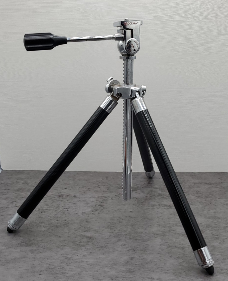 Vintage Brockway Black Chrome Camera Retractable Tripod 8"- 42”