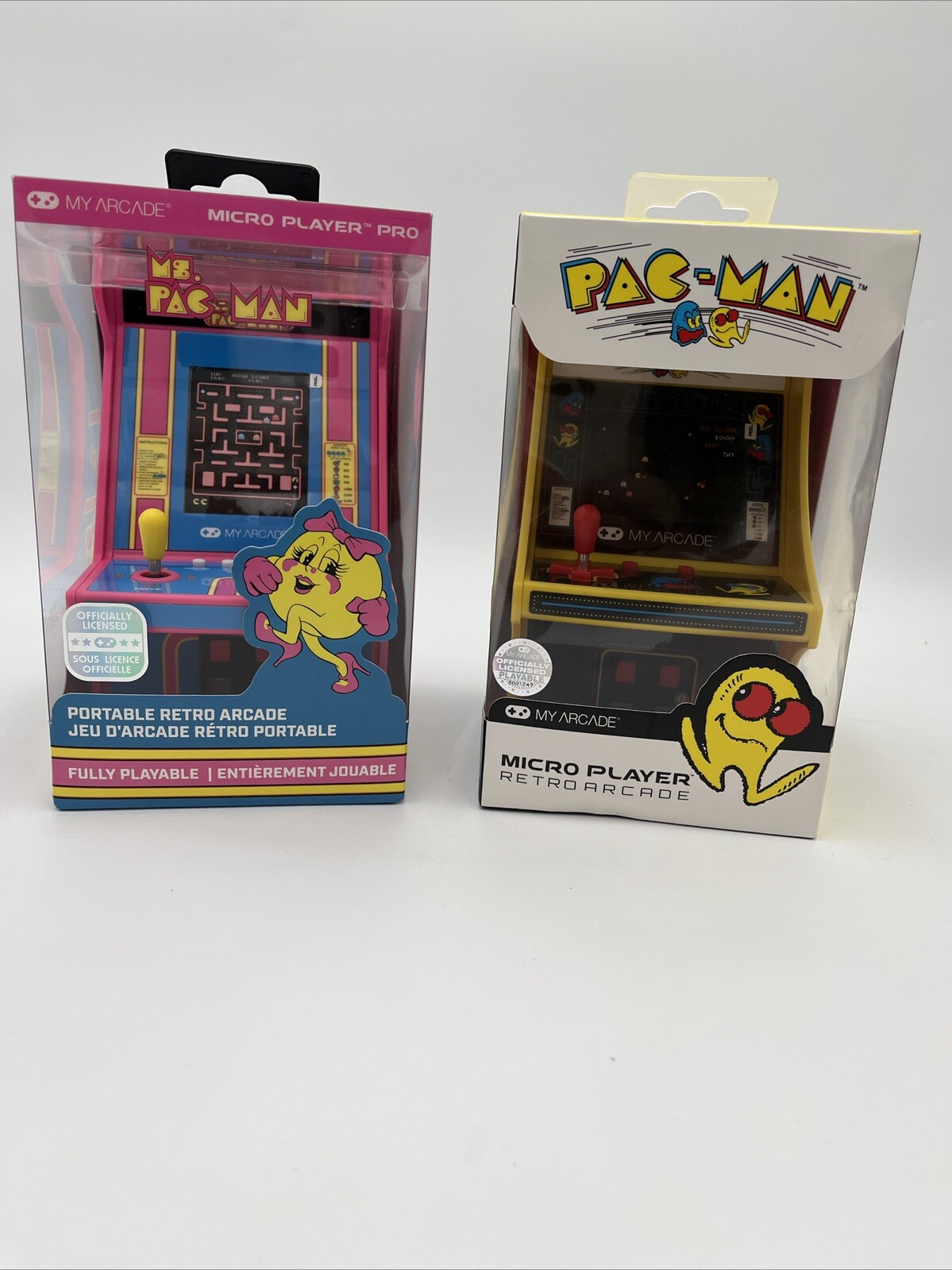 Ms.PAC-Man And PAC-Man Retro Portable Arcade (no Batteries & Packaging Indents