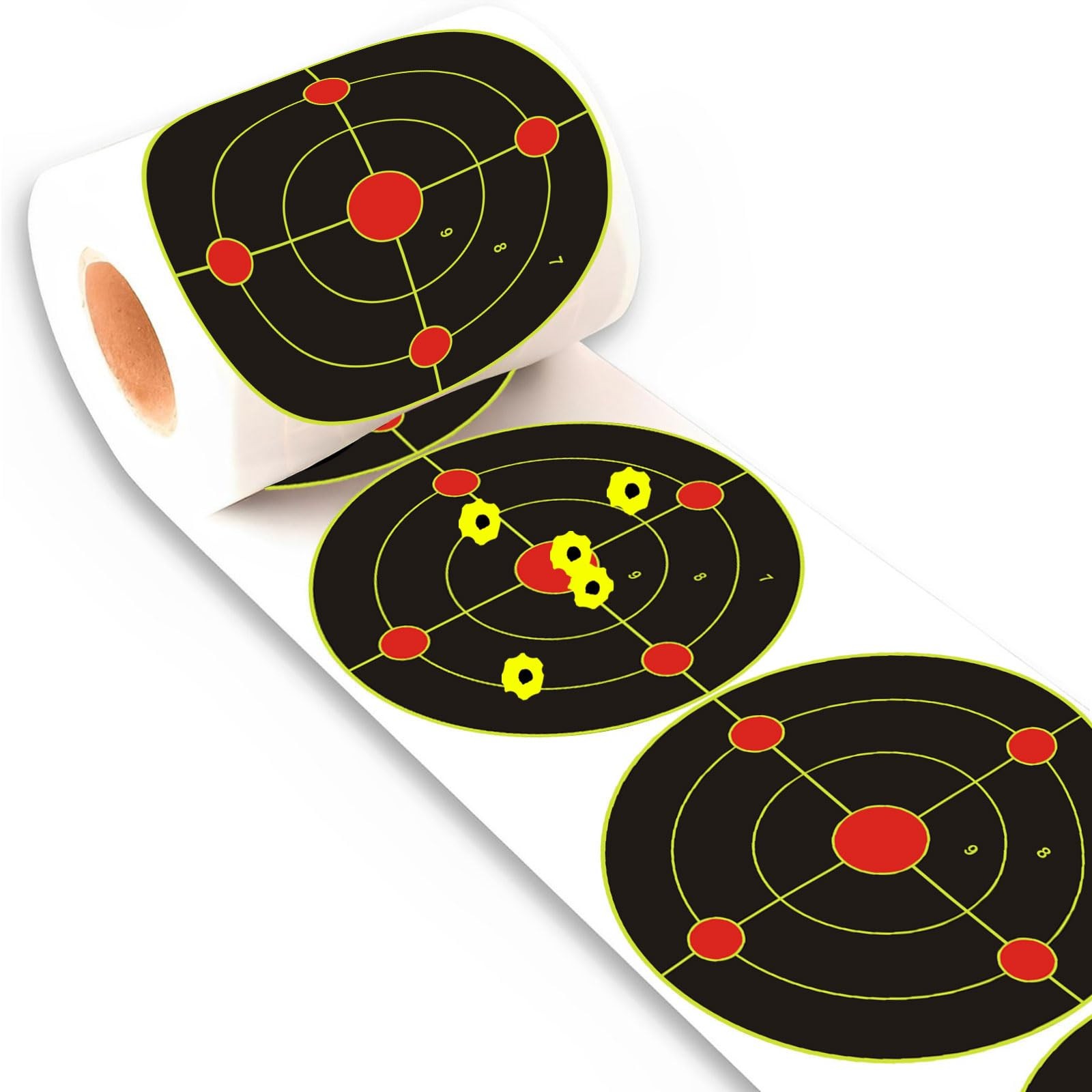 6-Inch Adhesive Splatter Targets - 100 Pack for Shooting Practice