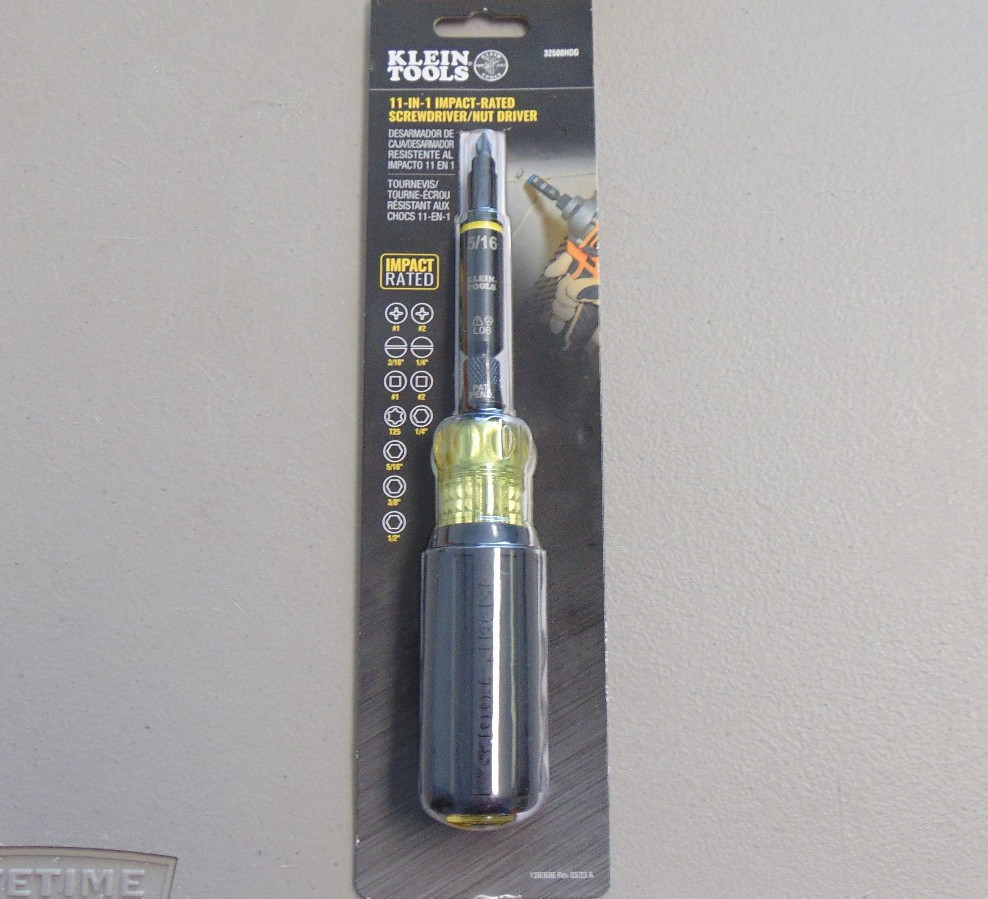 NEW -Klein 32500HDG Impact Rated Screwdriver/Nut Driver 11-In-1 Set - SHIPS FREE