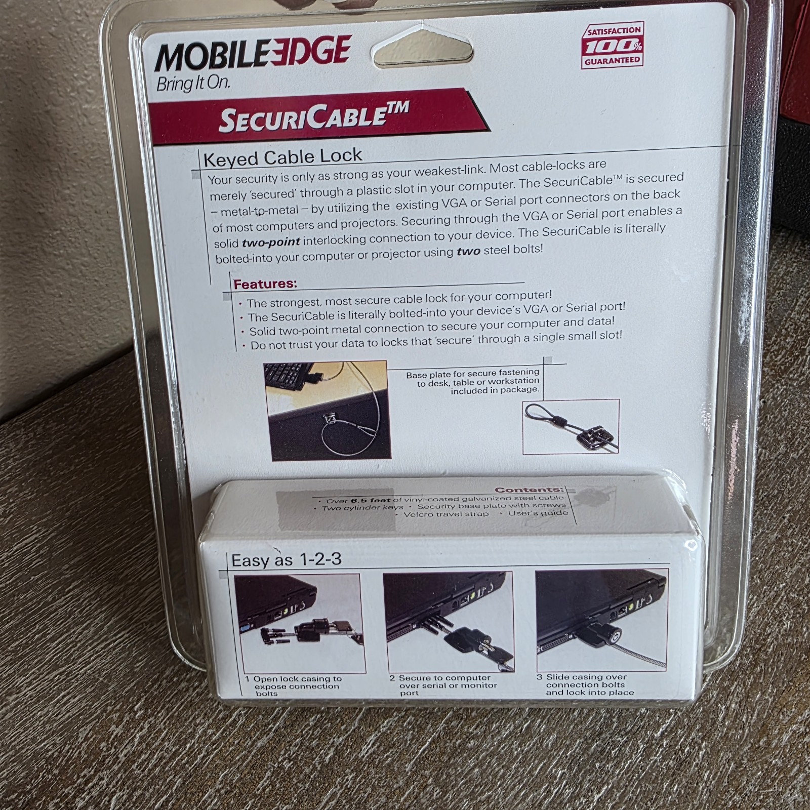 Mobile Edge Key Cable Lock Laptop High Security Model MEALK1 - NEW SEALED