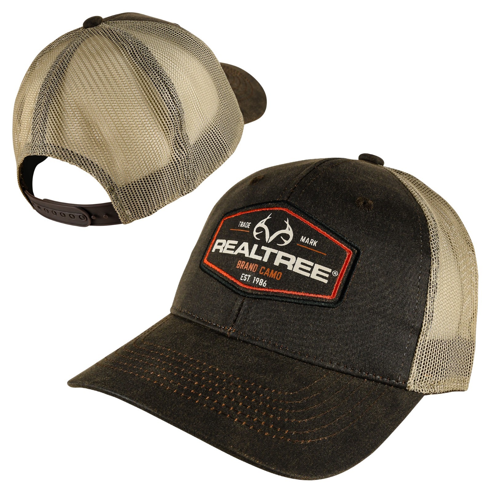 Realtree Patch Meshback Cap- Brown