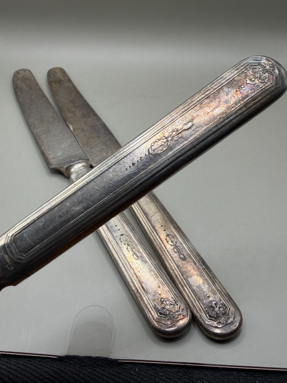 3 WM. Rogers Silver Plated  Stainless Dinner Knives