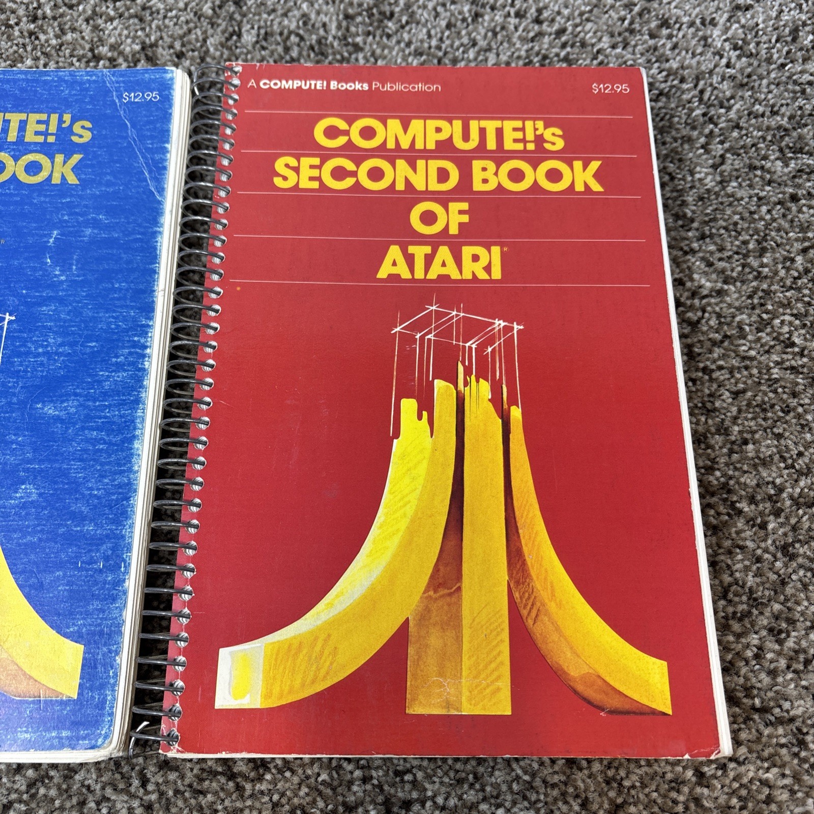 Atari Books Compute First Second Book Lot Spiral Bound Vintage Computer Manuals