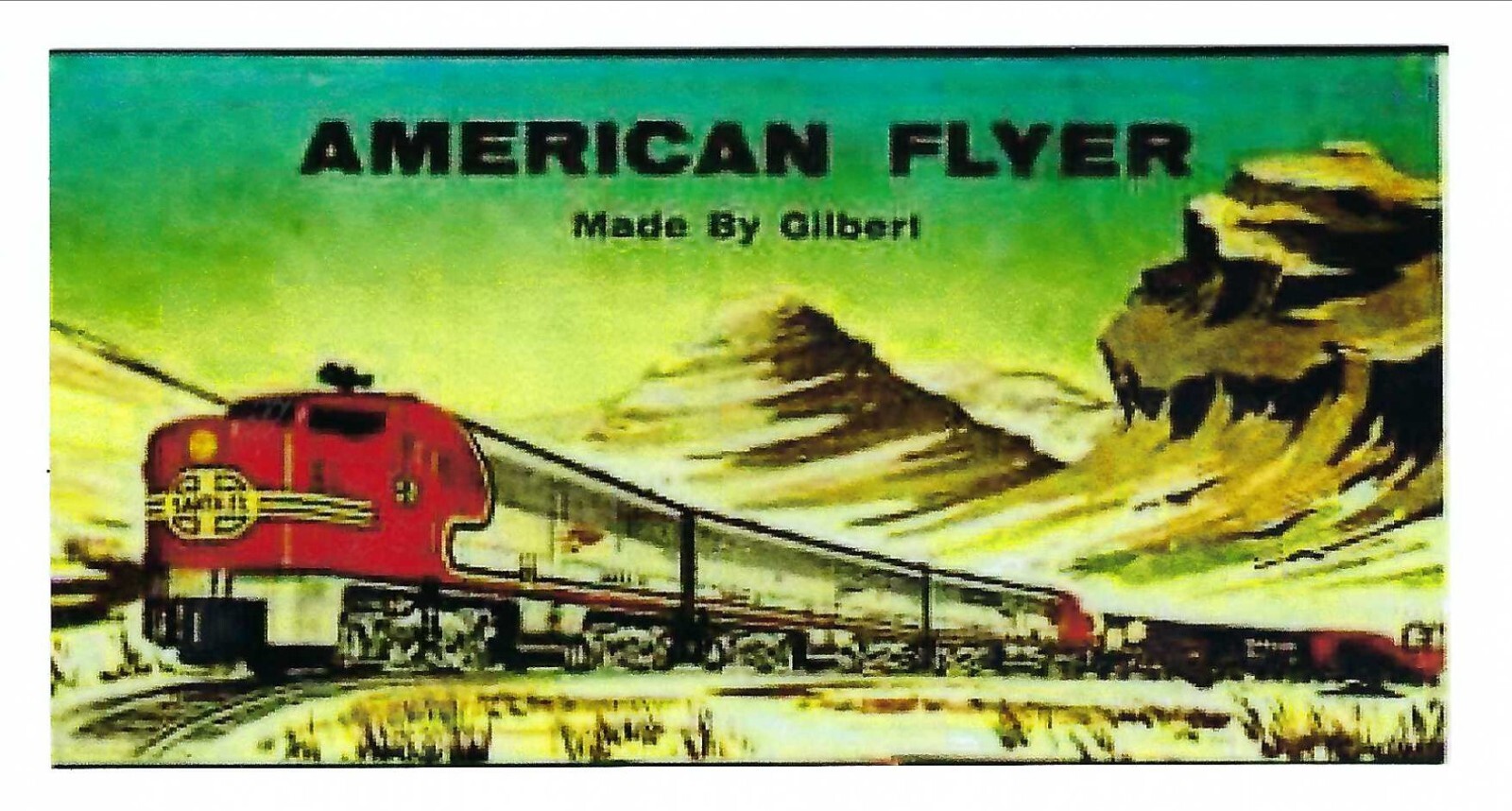 American Flyer Santa Fe Diesel Engine Sticker Whistling Billboard Sticker S Gaug