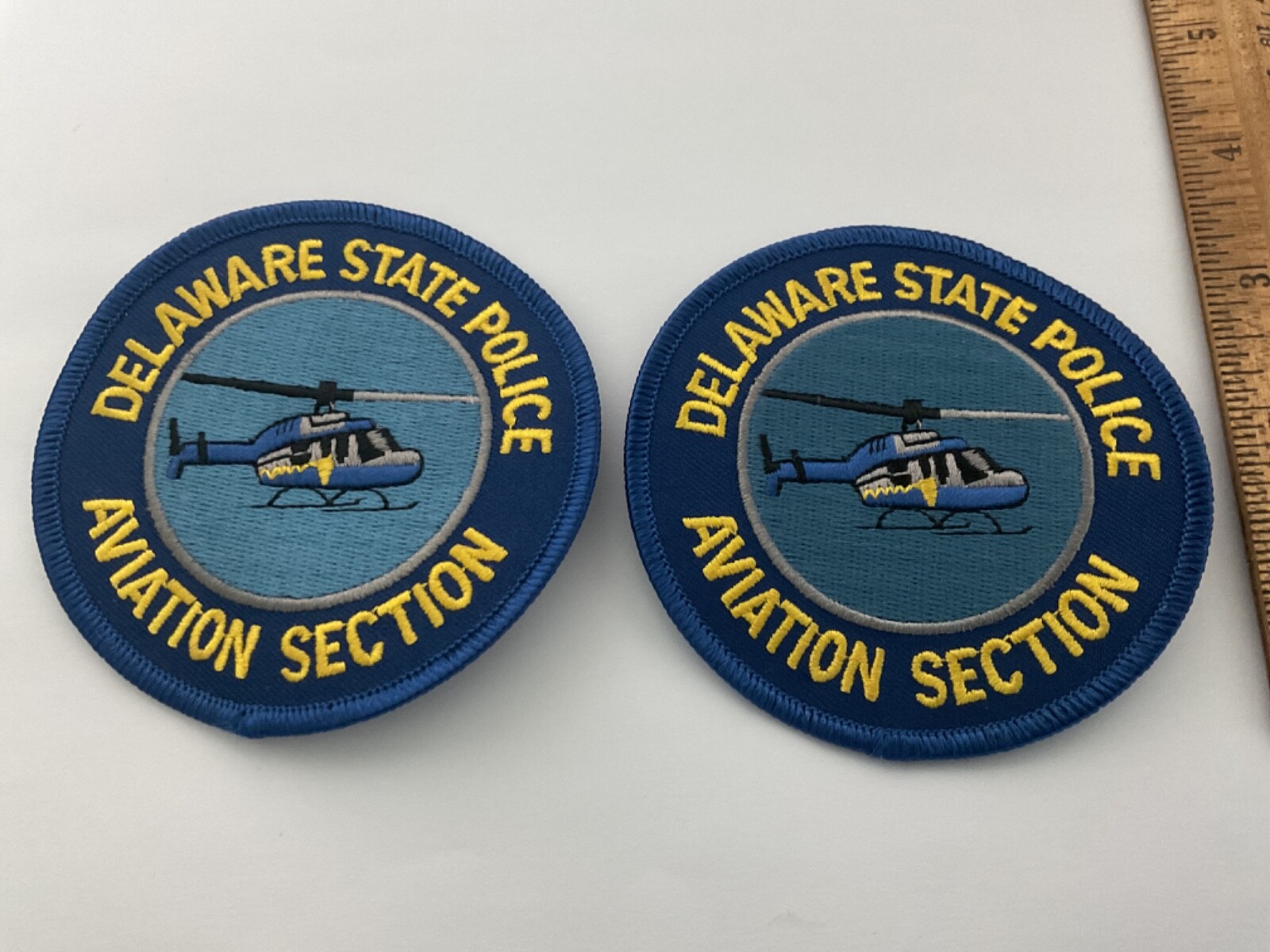 Delaware State Police Aviation Section collectable Patch Set 2 pieces.