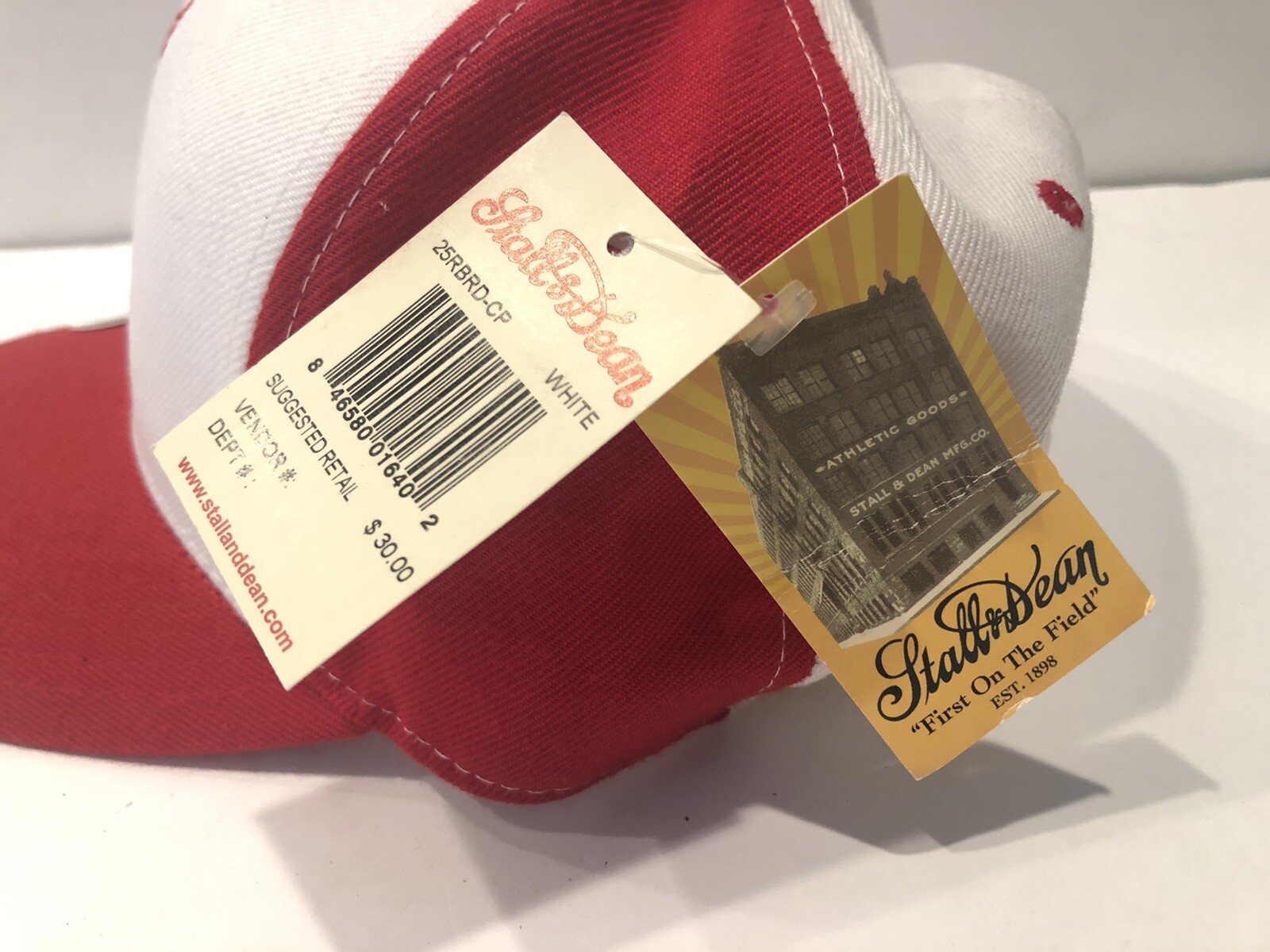 STALL & DEAN RED BIRDS FITTED HAT Cap (7 1/4)