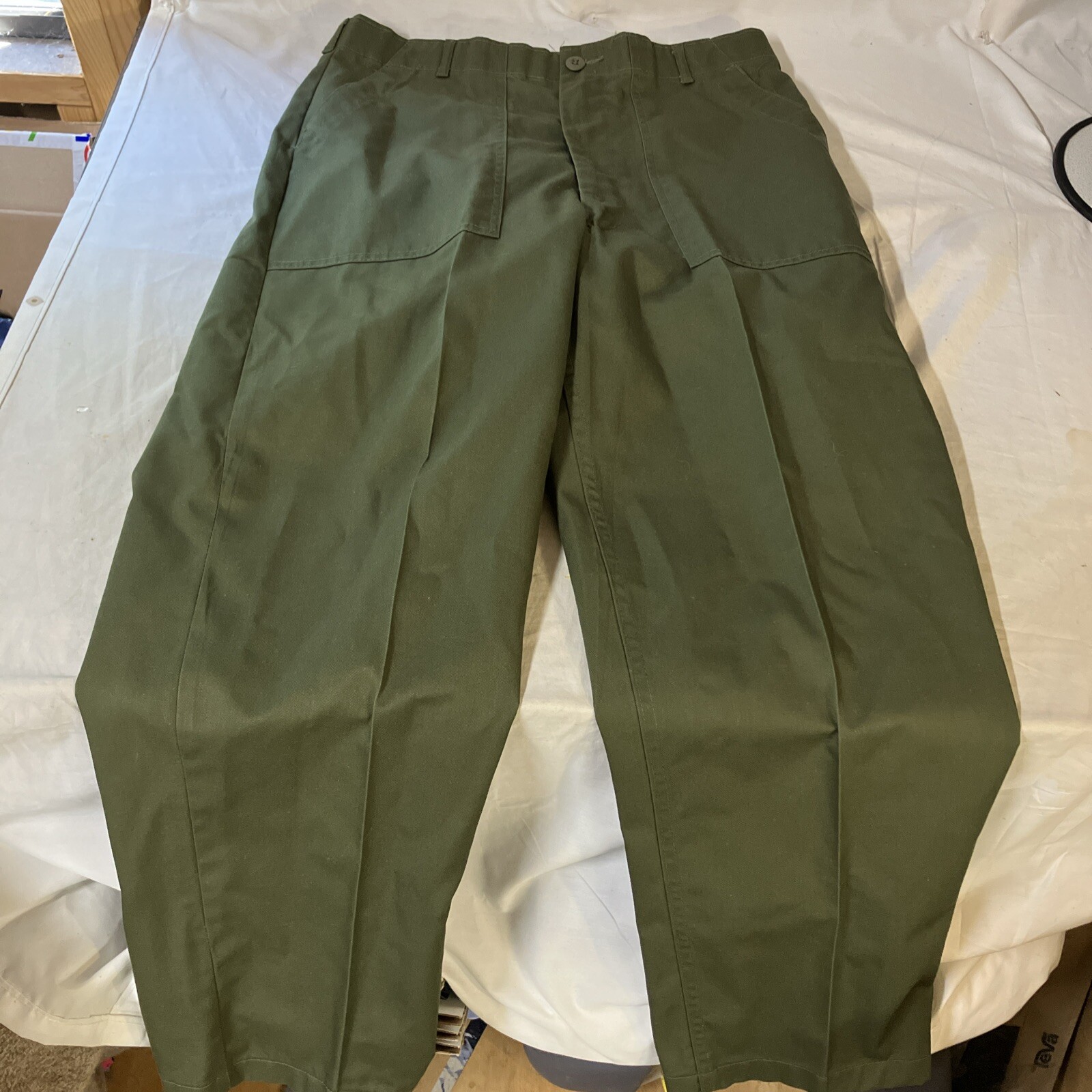 Vtg 80s USGI Mens Trousers Utility Military Army  OG-507 Green 34W 30L Free Ship