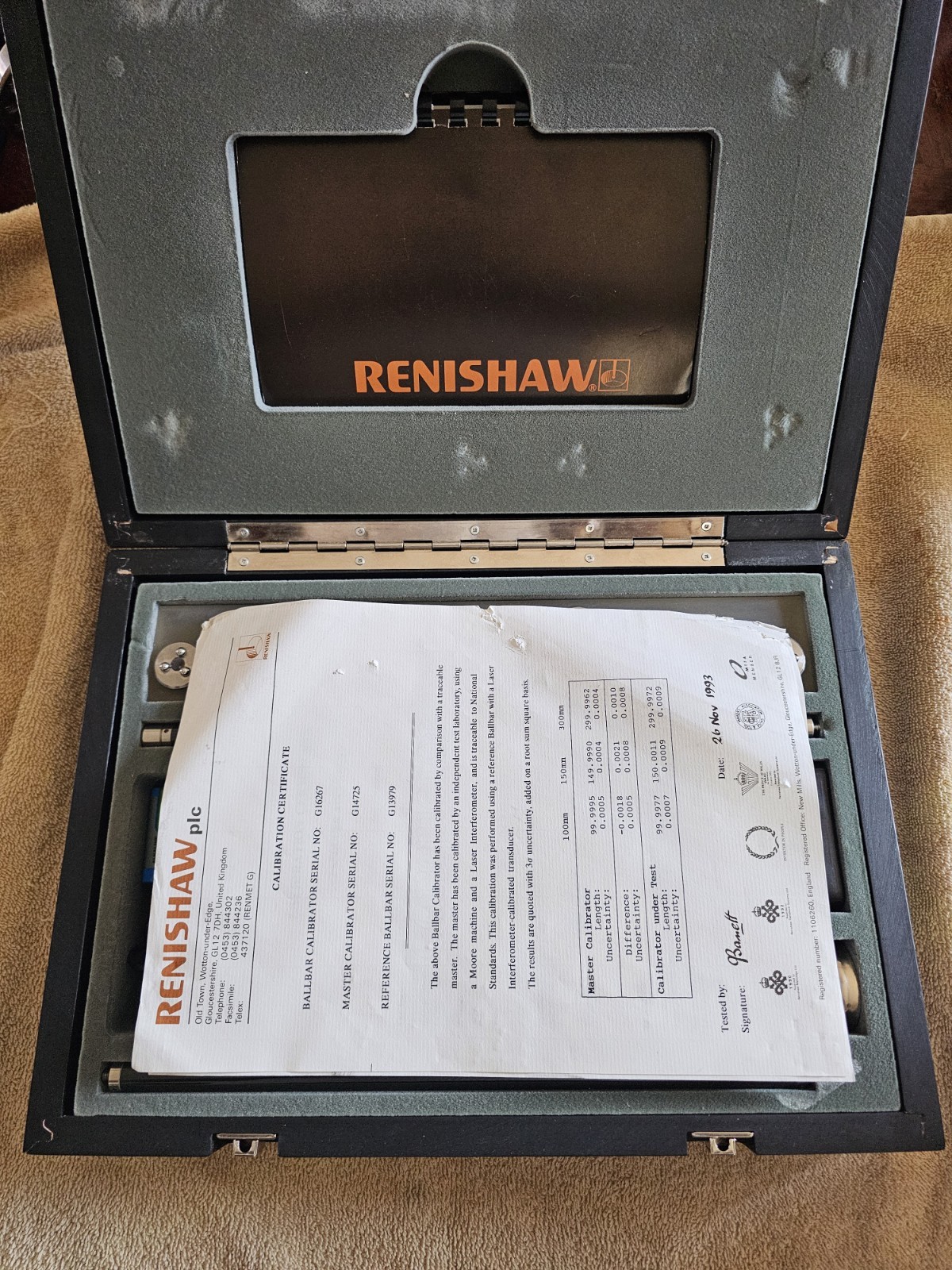 Renishaw QC10 Ballbar System Kit Calibrator Interface Case Manual Software