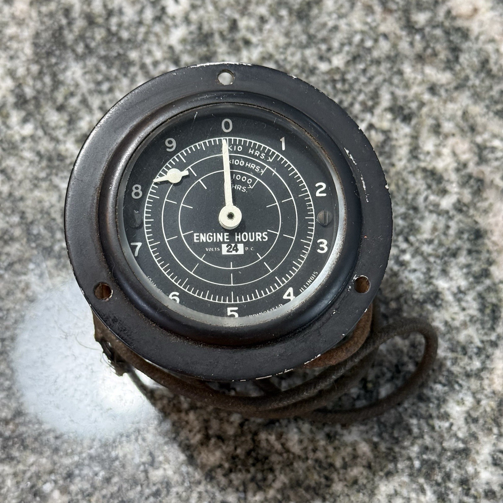 John W. Hobbs Engine Hours Indicator Aviation For Parts Untested