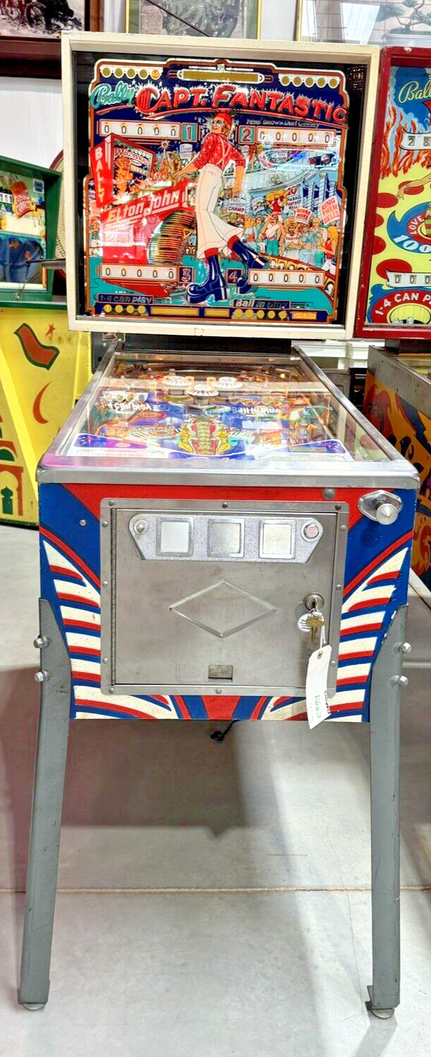 Vintage 1977 Bally Captain Fantastic & The Brown Dirt Cowboy Pinball Machine