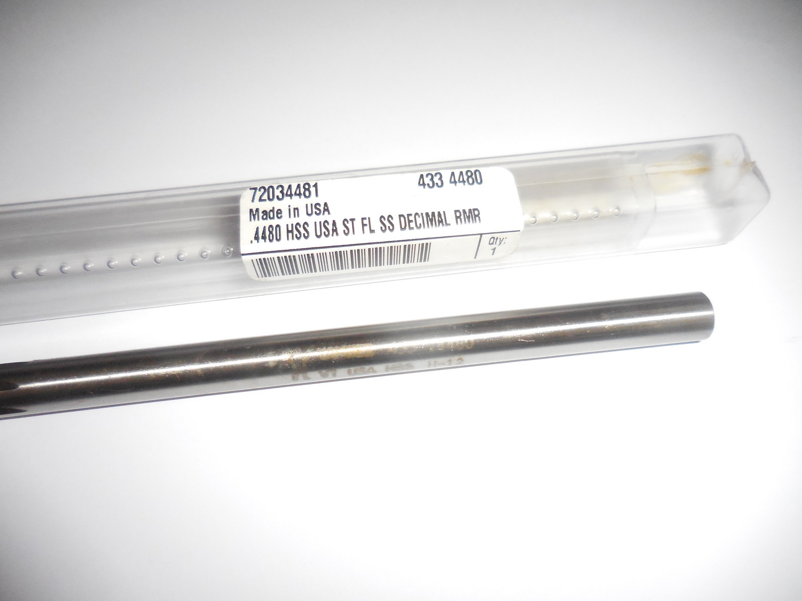 NEW 433 4480 YANKEE .4480" HSS USA  STRAIGHT FLUTE REAMER , FREE SHIPPING!!!