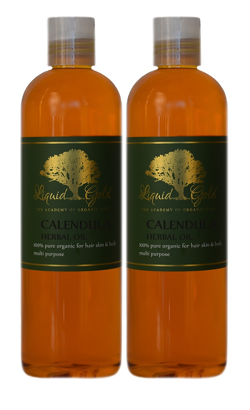 24 Oz Liquid Gold Calendula Infused Oil 100% Pure & Organic Skin Hair and Health