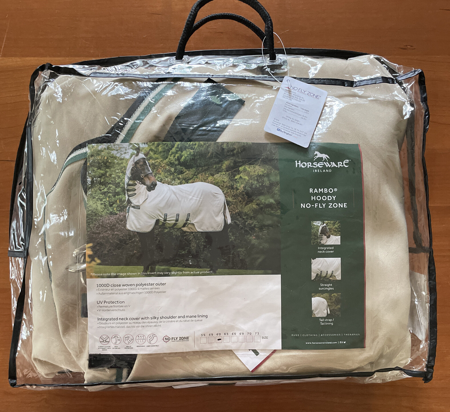Rambo Hoody Sweet Itch Horse Fly UV Sheet with No Fly Zone & FREE FLY MASK  72"