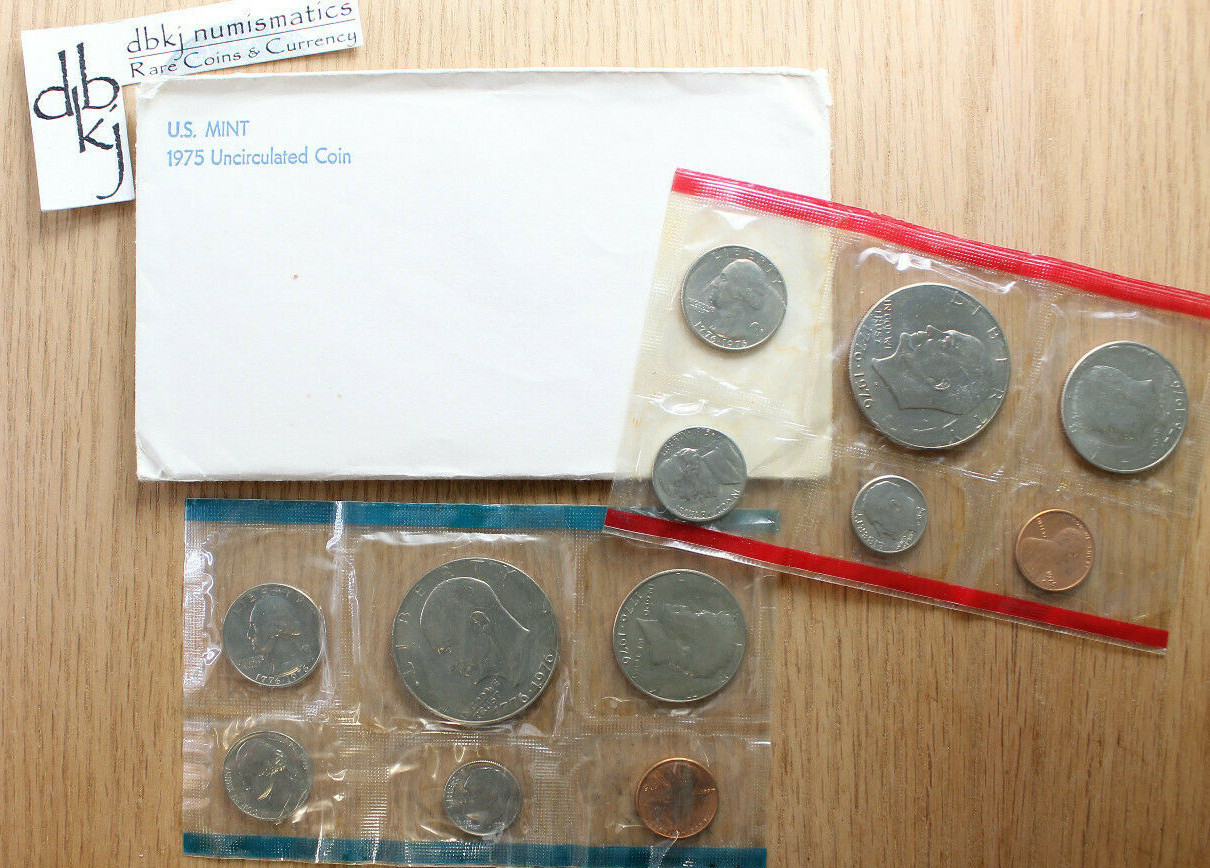 1975 U.S. Mint Set - Uncirculated Coins - 12-Coin Set - P & D