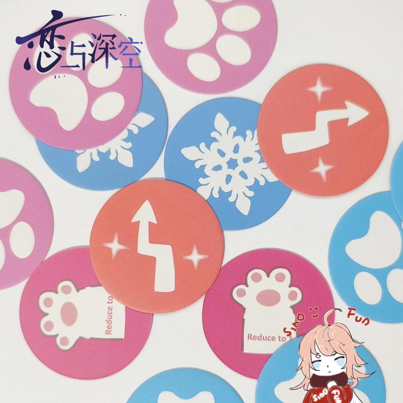 fast us shipping Love and Deepspace Kitty Cards, 恋と深空
