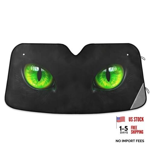 Green Car Sun Shade Windshield Big Monster Eyes Sun Shield UV Ray Evil Eyes