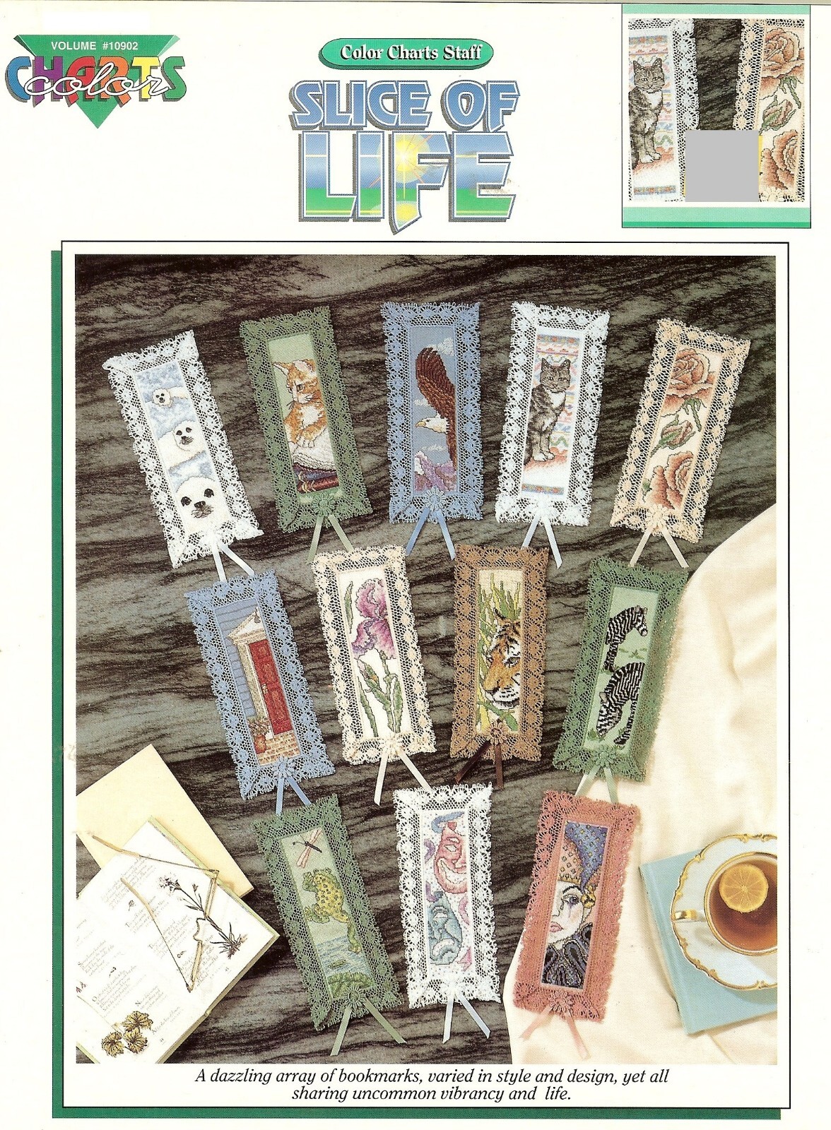 SLICE OF LIFE CROSS STITCH BOOKMARK LEAFLET