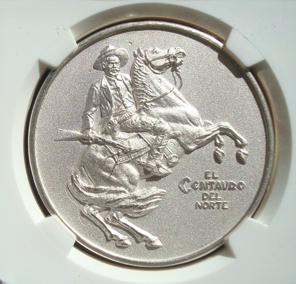 Mexico Rare Medal Francisco Villa Silver NGC67