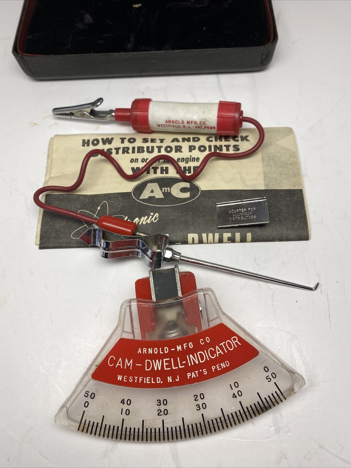 Vintage AC Arnold Mfg. Co. Cam-Dwell-Indicator With Instructions