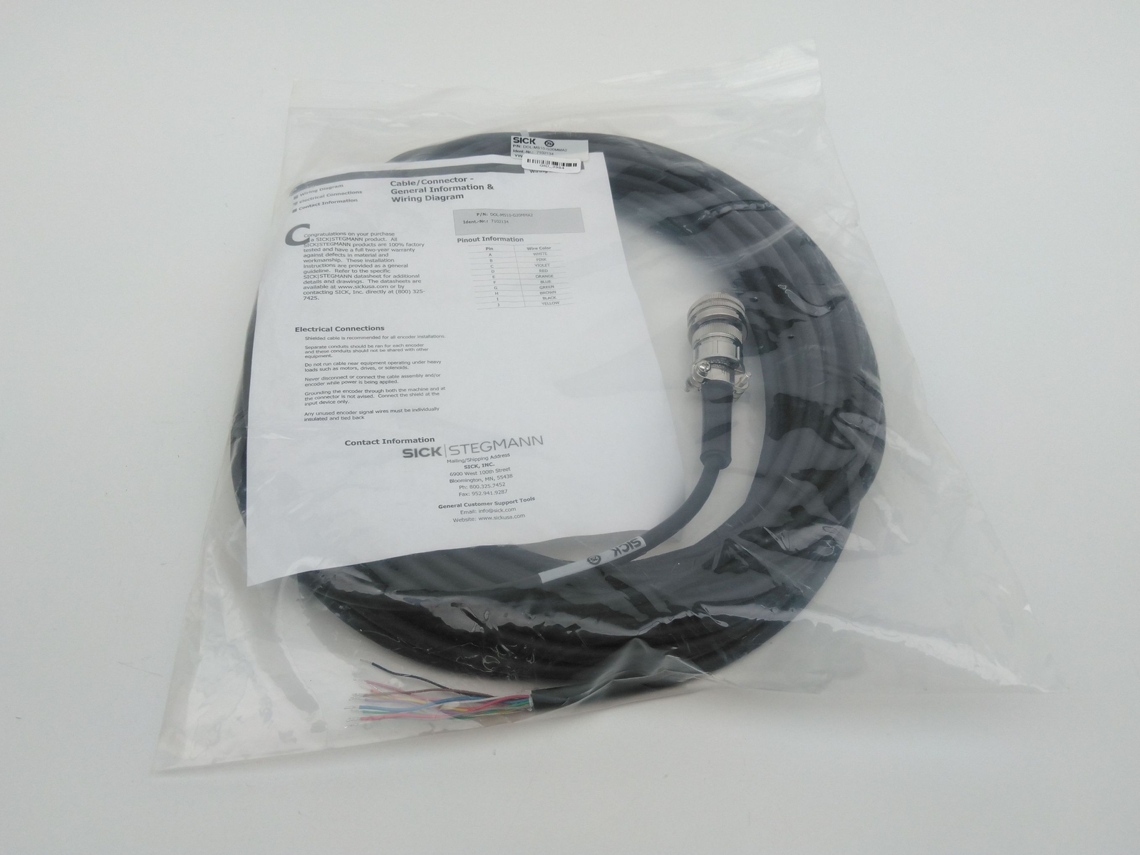 Sick, Inc. DOL-MS10-G10MMA2 Encoder Cable 10M