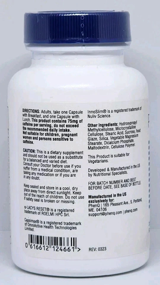 PhenQ Weight Loss Supplement Burn Fat Burner Energy Phen Q -Free & Fast Shipping