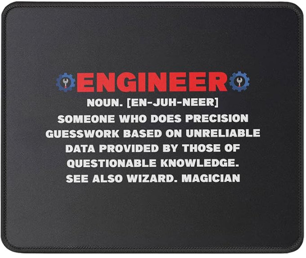 Engineer Definition Mousepad - Funny Engineer Gift - 9.5 x 7.9 - NEW in Package