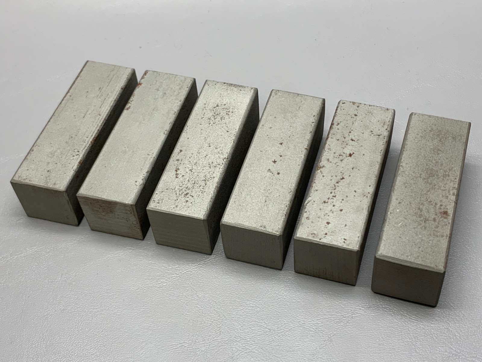 Lot of 6 - 1” x 3” Blacksmith Hardy Shanks or Posts A36 Steel Sandblasted