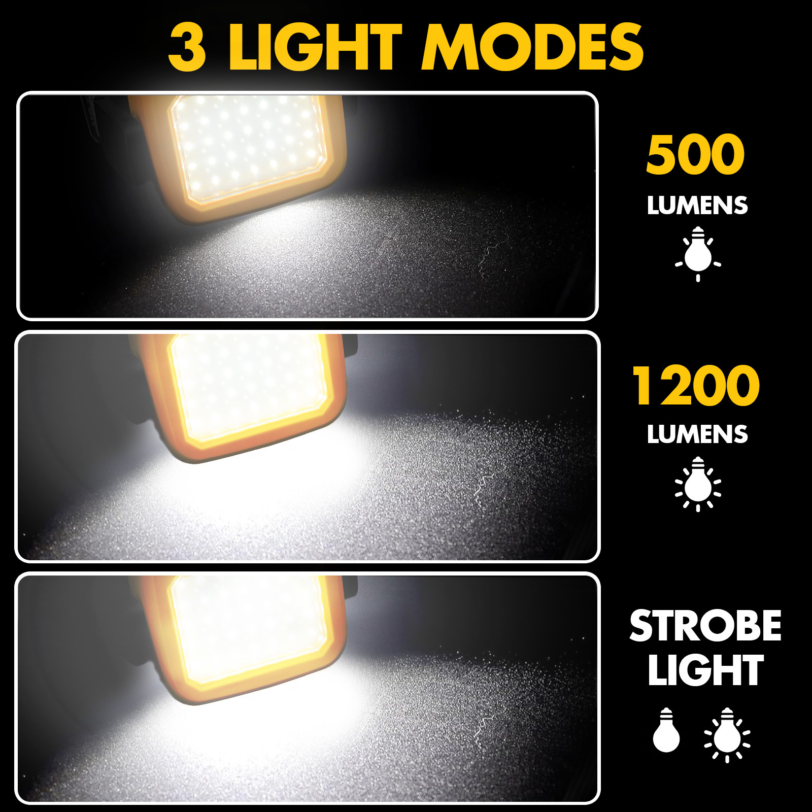 Cordless Led Work Light For Dewalt 20V Battery Portable Clamp Lamp Flashlight