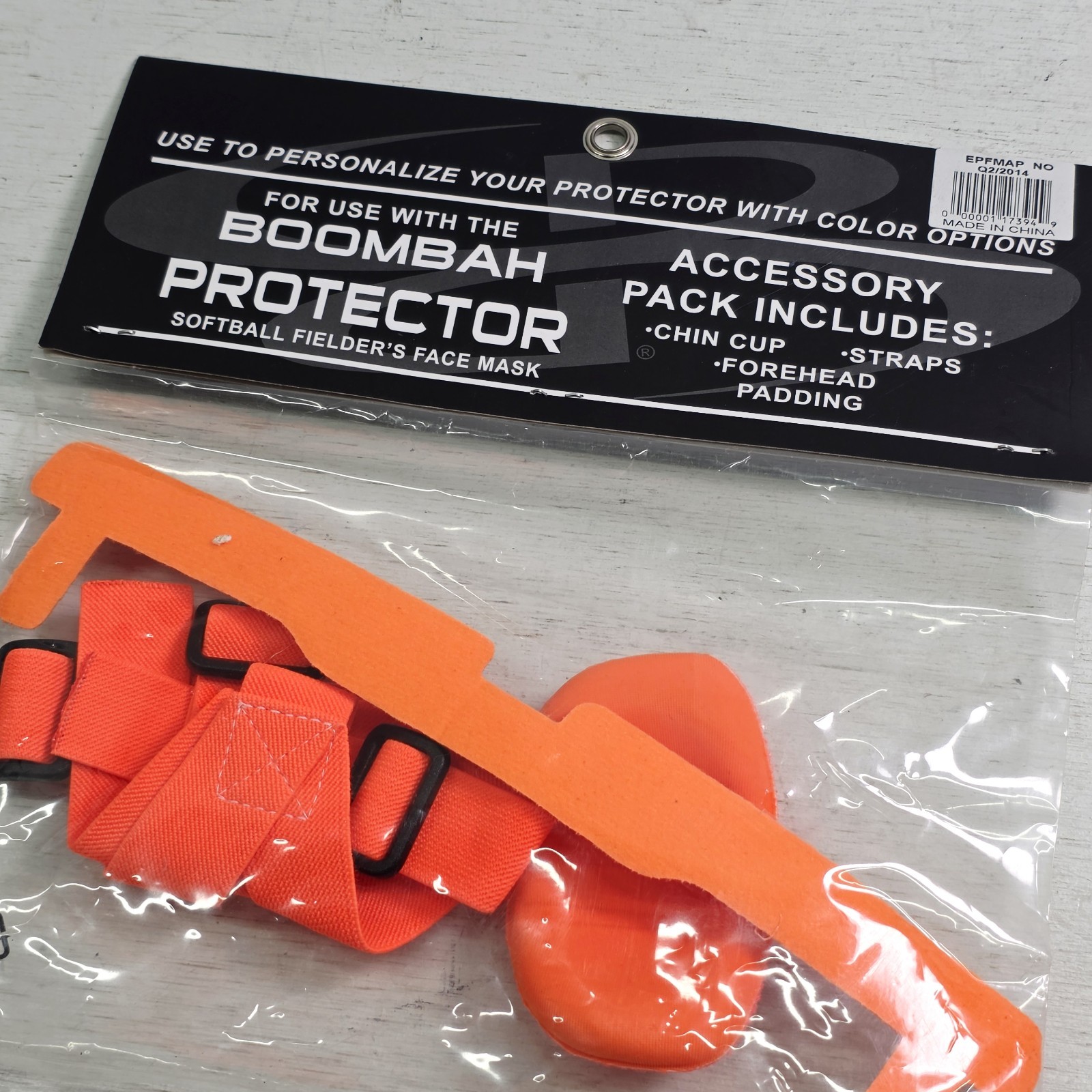 Boombah Protector Softball Fielder's Face Mask Accessory Pack Neon Orange New!