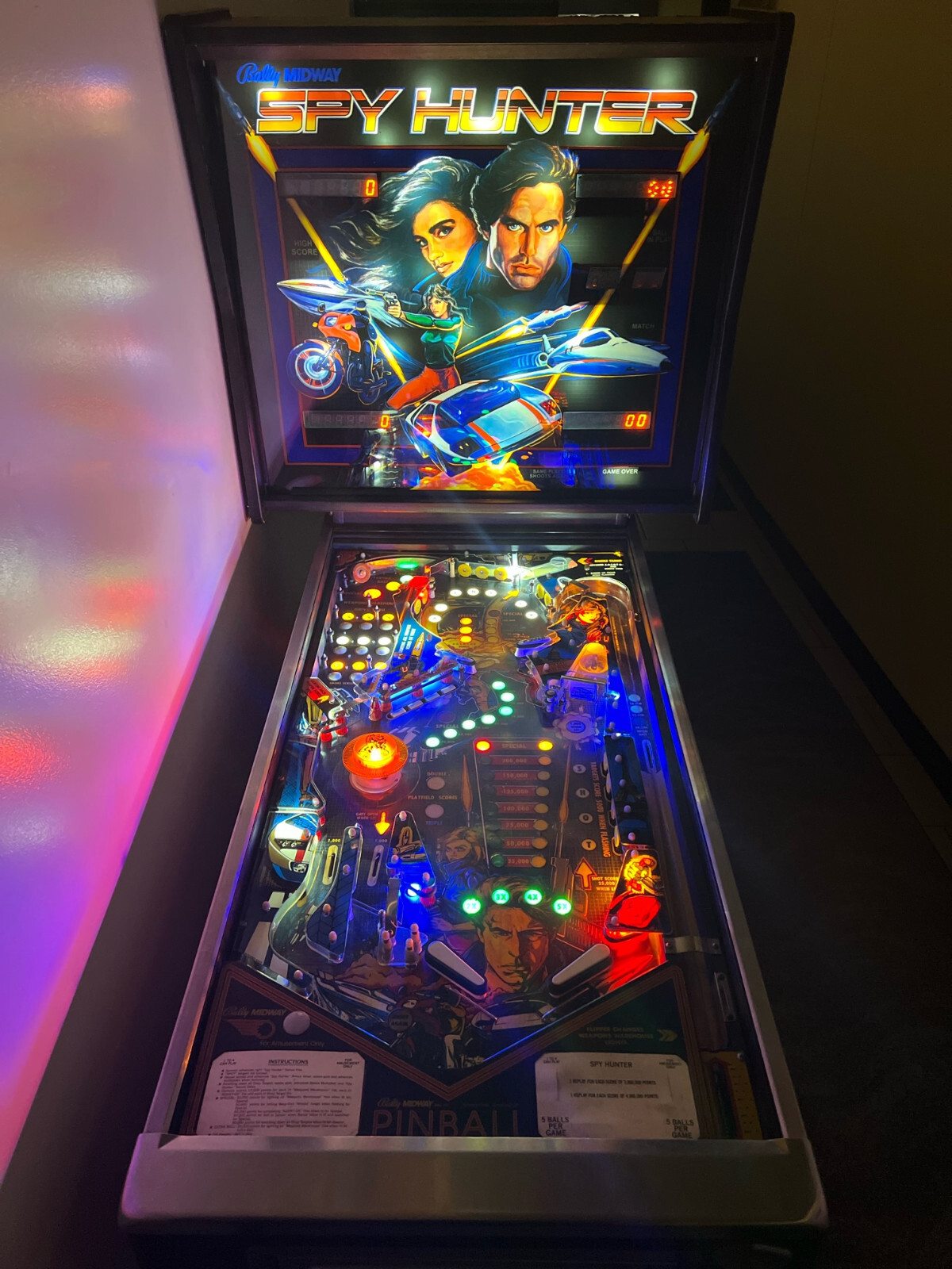 Spy Hunter Complete LED Lighting Kit custom SUPER BRIGHT PINBALL LED KIT