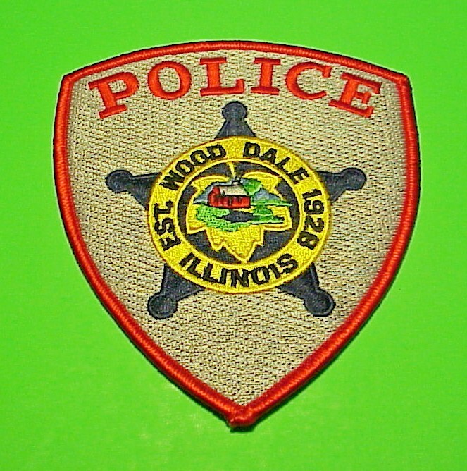 WOOD DALE ILLINOIS  IL EST. 1928 4 1/2"  POLICE PATCH   FREE SHIPPING !!!