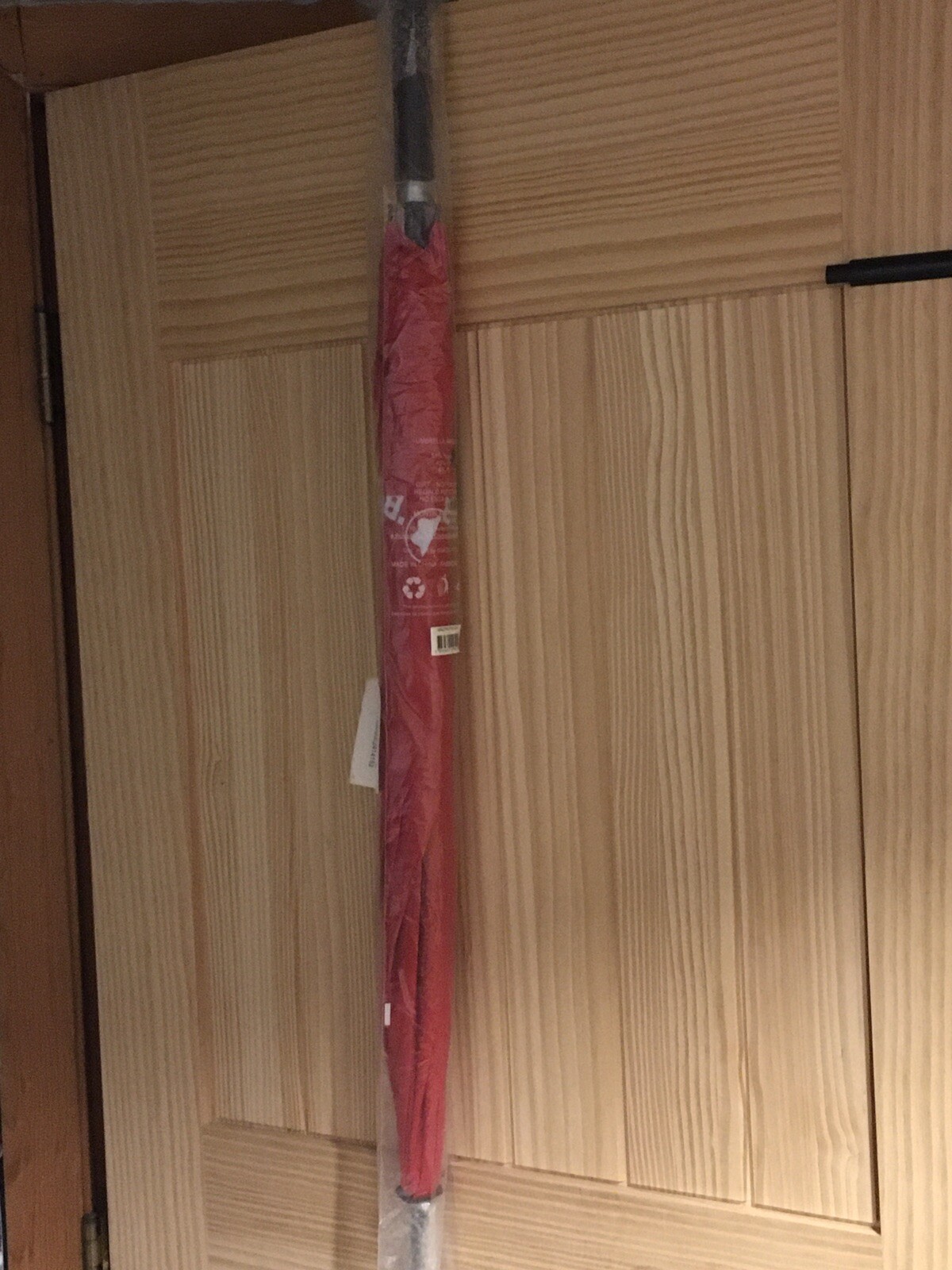 Montblanc Unisex Red Classic Umbrella w/Hook Handle Brand New in Package!