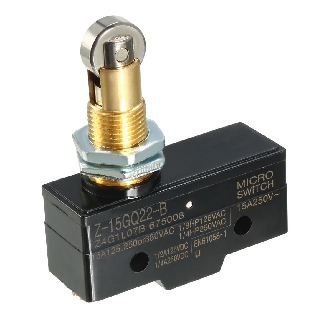 2 PCS Z-15GQ22-B 1NO + 1NC Panel Mount Roller Plunger Micro Action Switch