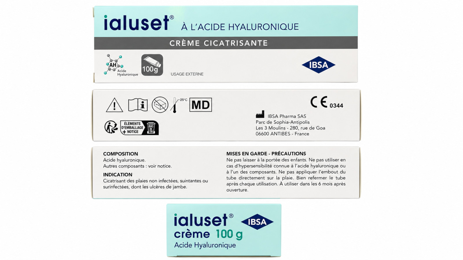 Ialuset Hyaluronic Acid Cream 100g Sealed Tube New in Box Exp 11/2028