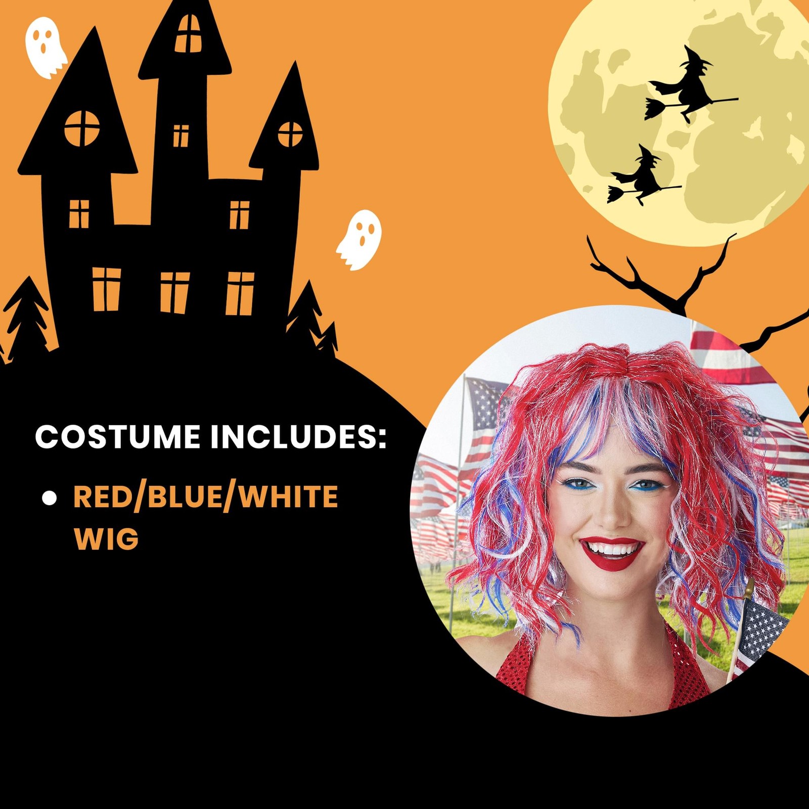 Miss Firecracker Adult Costume Wig | One Size Fits Most
