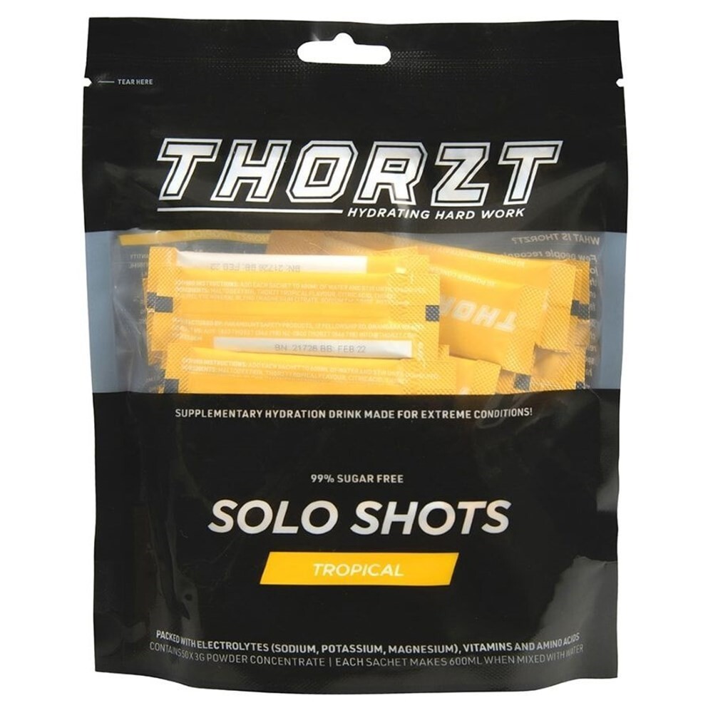 THORZT SSSFTR – 50 x 3gm Sachets Tropical Flavour Sugar Free Solo Shots