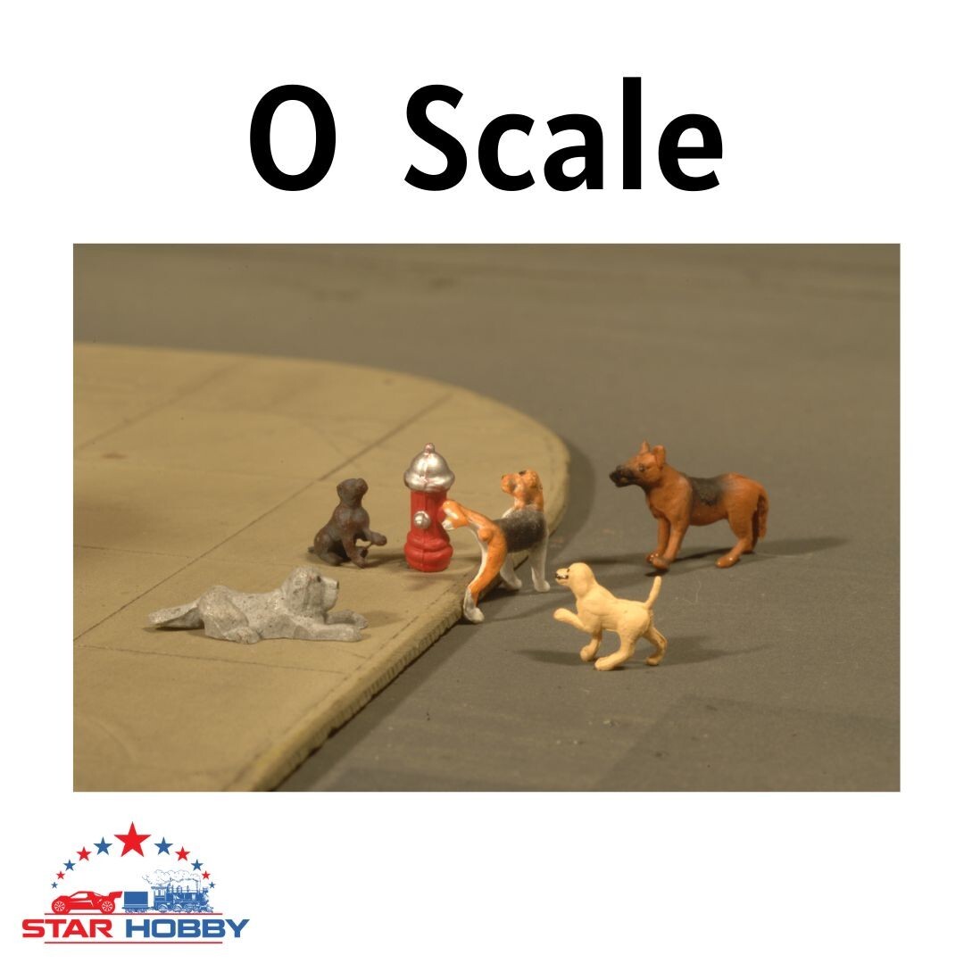 Bachmann 33158 Dogs with Fire Hydrant Figures (O Scale)