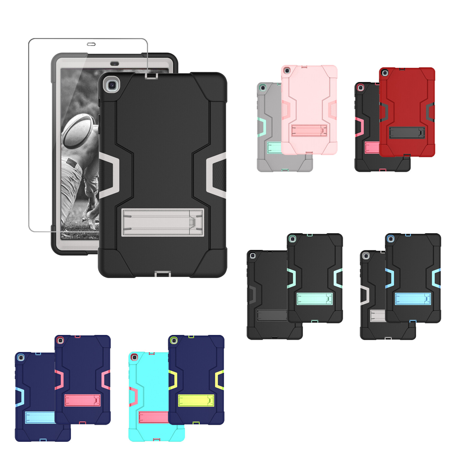 Galaxy Tab A 10.1 Case SM-T510/T515 Heavy Duty Rugged FullBody Hybrid Protective