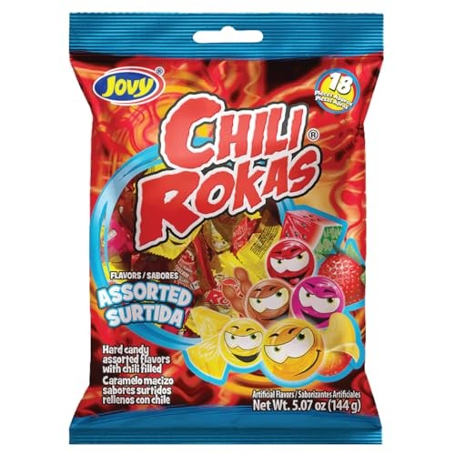 Assorted Hard Candy Pack with Chili Filling 21 Count Mexican Candy Flavors